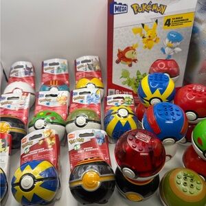 Lot of Assorted New/Open Complete MEGA Construcx Pokémon Poké Ball 24 Characters